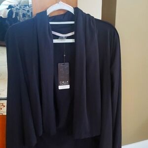 Jersey open cardigan